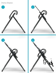 Инверсионный стол Start Line Traction с подушкой SLFIT03S-GS серо-серебристый