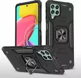 Противоударный чехол Strong Armour Case с кольцом для Samsung Galaxy M53 5G (Черный)