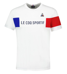 Теннисная футболка Le Coq Sportif TRI Tee Short Sleeve N°1 SS23 - new optical white