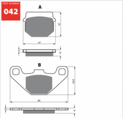 Тормозные колодки дисковые 042 AD