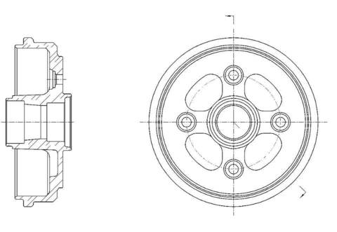 Барабан тормозной G-brake  GD-06582