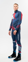 Элитный лыжный гоночный комбинезон Nordski Heat Blue/Red