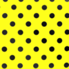 Ткань плательная Кашибо чёрный горох на жёлтом, d 4,2 см