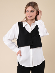 Рубашка женская с жилетом