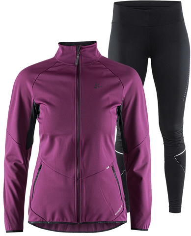 Элитный костюм для бега Craft Glide XC Essential Run Violet-Black женский