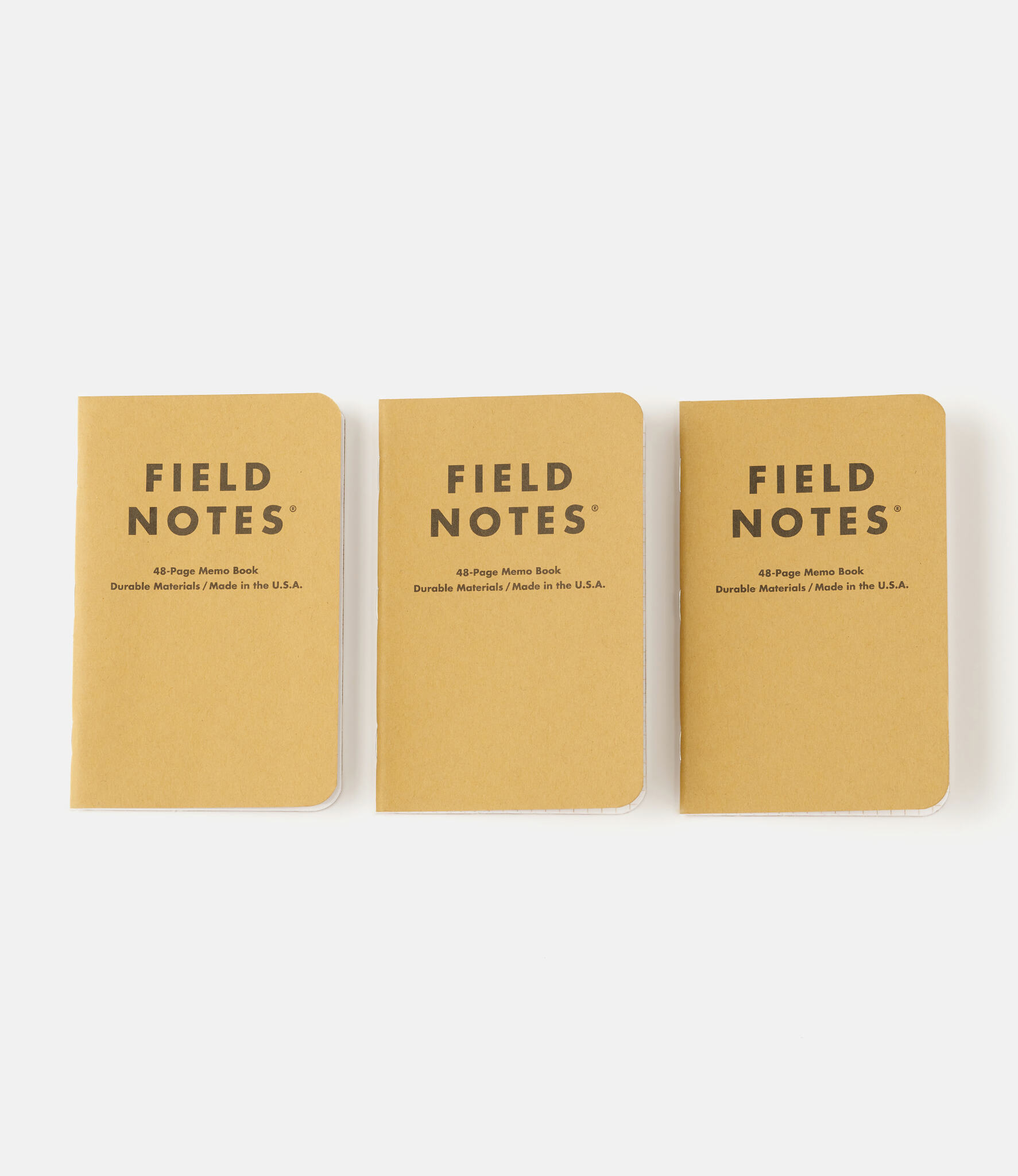 Field Notes Original Kraft Plain — набор нелинованных блокнотов