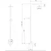 Душевая стойка ABBER Weiss Insel AF8020W без излива, белый-хром