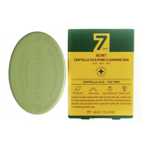 May Island 7 Days Secret Centella Cica Pore Cleansing Bar - Мыло для проблемной кожи