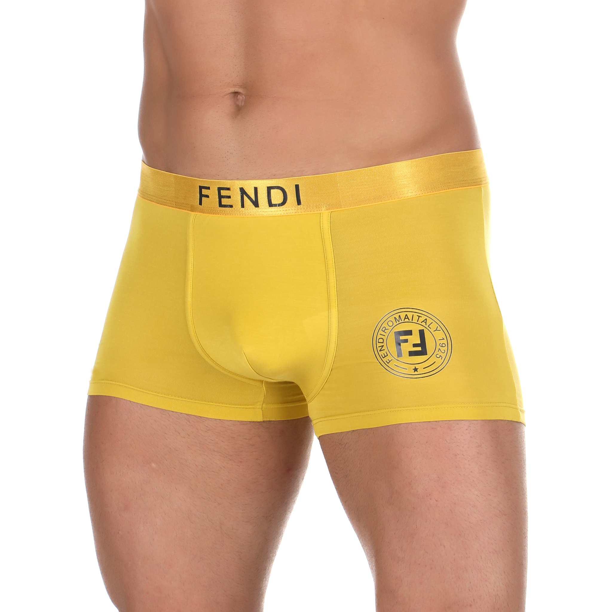 Мужские трусы боксеры желтые Fendi - купить по выгодной цене | 378125615 -  ShopTrus