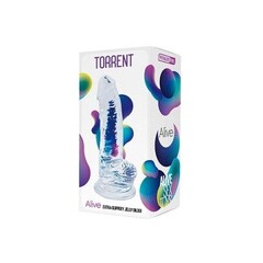Фаллоимитатор Torrent прозрачный от Alive (20,6×4,5 см)