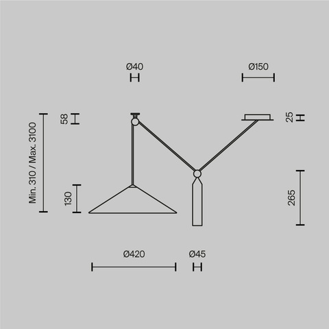 Подвесной светильник Maytoni Peso P080PL-01B черный