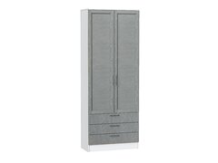Шкаф двухстворчатый Стиль ШК-803 с ящиками Grey Softwood Белый