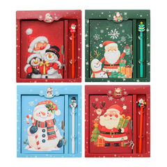 
          Блокнот детский Basir на замке, с ручкой, формат А6, серия "Дед Мороз", твёрдая обложка 7БЦ, 48 листов, размер 18*13 см