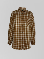 Рубашка Lan Lan 9136 удлиненная в клетку