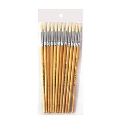 
          Кисть коза, Alingar, круглая, №7, деревянная ручка, 12шт/уп, европодвес