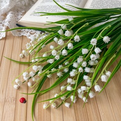 Ландыши искусственные из мягкого пластика, реалистичные, высота регулируется 35-44 см, набор 2 букета.