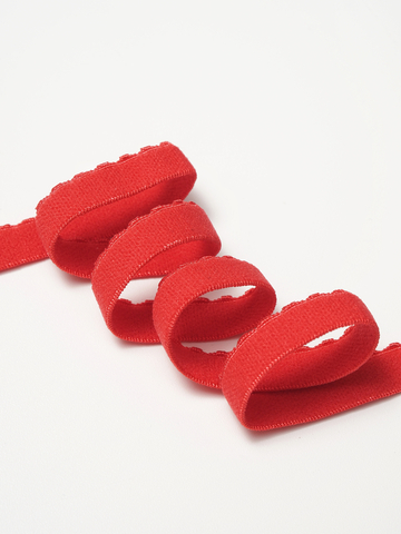 Резинка отделочная красная 1664 TPG ажурная ширина 10 мм