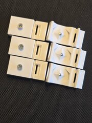 Универсальное крепление для корпусов на динрейку, комплект из 6-ти шт., 3D печать, белый