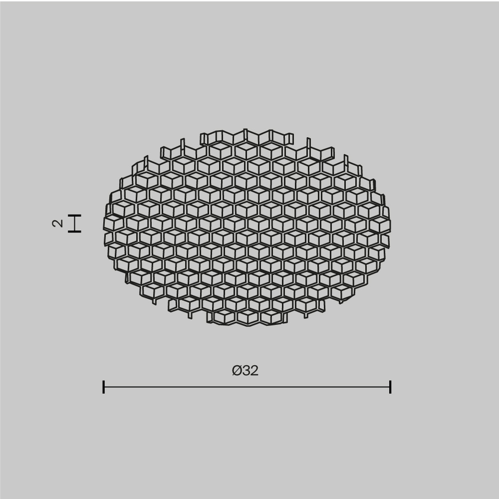 Антибликовая решётка Maytoni Technical Downlight Dip HoneyComb001-D32