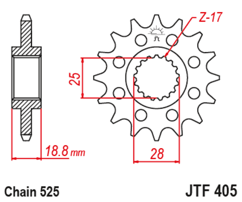 Звезда ведущая JTF405 20