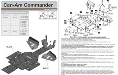 Защита днища для BRP Commander 2011-14 STORM 2110