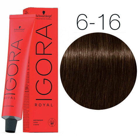 Schwarzkopf Igora Royal New 6-16 (Темный русый сандрэ шоколадный) - Краска для волос