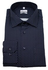 Сорочка Seidensticker Comfort Fit 01.342250-19 темно-синяя в голубые «капельки»
