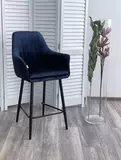 фото 4 Полубарный стул Роден Blitz 20 Синий, велюр (H=65cm), M-City на profcook.ru