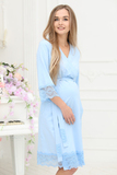 Халат для беременных 09959 голубой