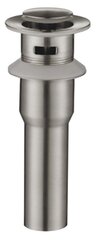 BelBagno BB-PCU-02-IN Донный клапан для накладных раковин с системой Клик-клак с переливом, нержавеющая сталь, сатин фото