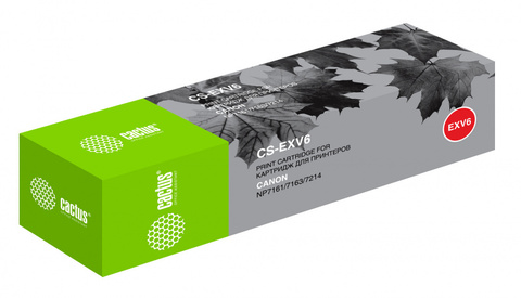 Картридж лазерный Cactus CS-EXV6 черный (7600стр.) для Canon NP7160/7161/7162/7164/7210/7214