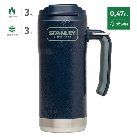 Картинка термокружка Stanley Adventure Mug 0,47L Синяя - 4