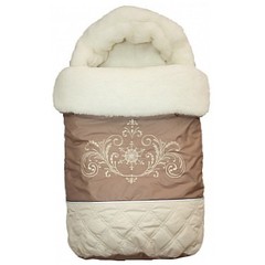 Конверт меховой "Метелица" (зеленый)