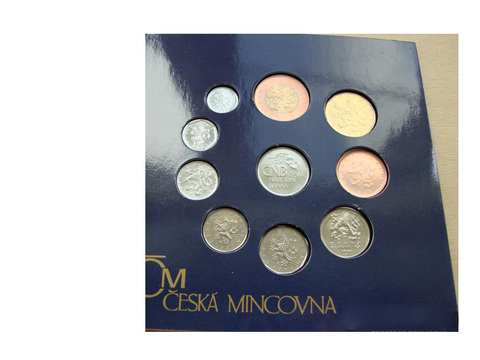 Чехия 1995 официальный годовой набор монет Яблонец-над-Нисоу город БУКЛЕТ