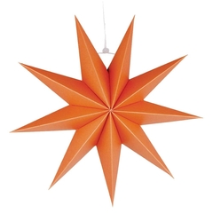 Бумажная звезда, 30 см, 9-конечная, Оранжевый