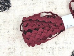 Тесьма Вьюнок хлопок, 10 мм, бордовый