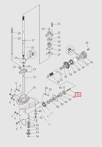 Пружина вала включения сцепления для лодочного мотора T9.8 Sea-PRO (13-41)