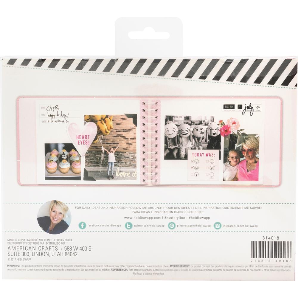 Альбом на пружине- Heidi Swapp Storyline 2 Mini Spiral Album- Girls Rule - 16,5х22 см