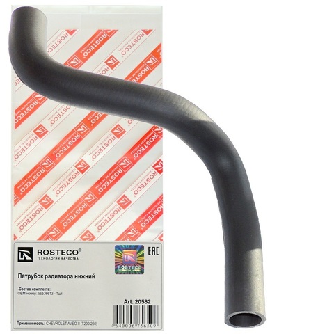 ПАТРУБОК РАДИАТОРА НИЖНИЙ AVEO F14D3 МКПП ROSTECO(ВПТ)