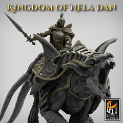 Эльф Полуэльфы Темные эльфы Дроу Воин Паладин Варвар Файтер Рыцарь на монстре миниатюра для dnd, днд, pathfinder, фентези, Настольная игра, НРИ, Варгейм, РПГ