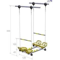 Качели парные сдвоенные высотой 300 см