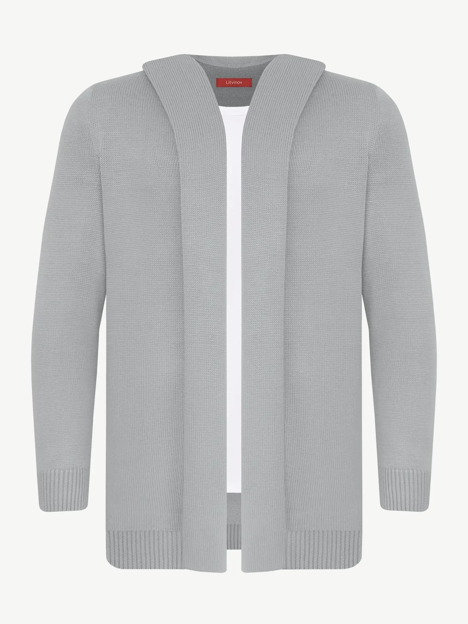 Кардиган с капюшоном из мягкой шерсти