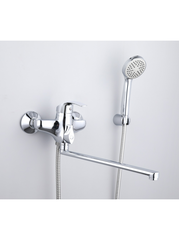 Смеситель для ванны и умывальника однорычажный (длинный излив) HANSEN H22021, цвет хром