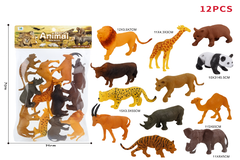 Набор животных сафари+лесные 7986 12 в уп 38*21