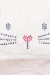 шапка  для девочки  КВ 20375/молочный