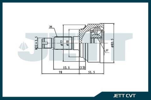 ШРУС внешний JETT V41-3173