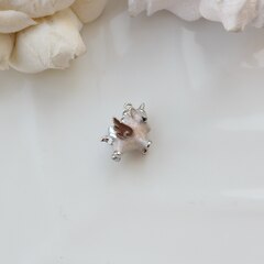 Подвеска с эмалью Пегас 14*13 мм, родий, П158