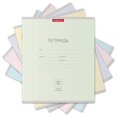 
          Тетрадь 12л., узкая линия, Erich Krause, скрепка, блок офсет, мелован. картон "Классика Light", 5 дизайнов