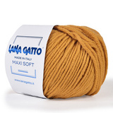Пряжа Lana Gatto Maxi Soft 14468 золотая горчица