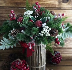 Еловые лапки искусственные, МИНИ, Хвойно-зеленые, декор зимний, рождественский, 6-6,5 см, набор 100 шт.